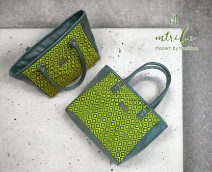 Citrus Blossom Tote (Bottle green)