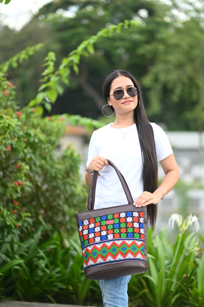 Colorful Bead Couture Tote