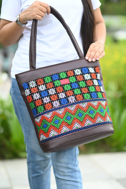 Colorful Bead Couture Tote