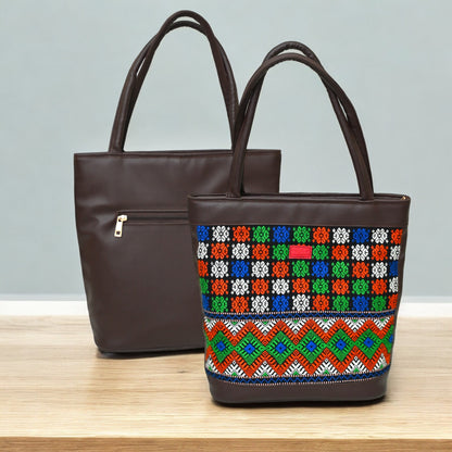 Colorful Bead Couture Tote