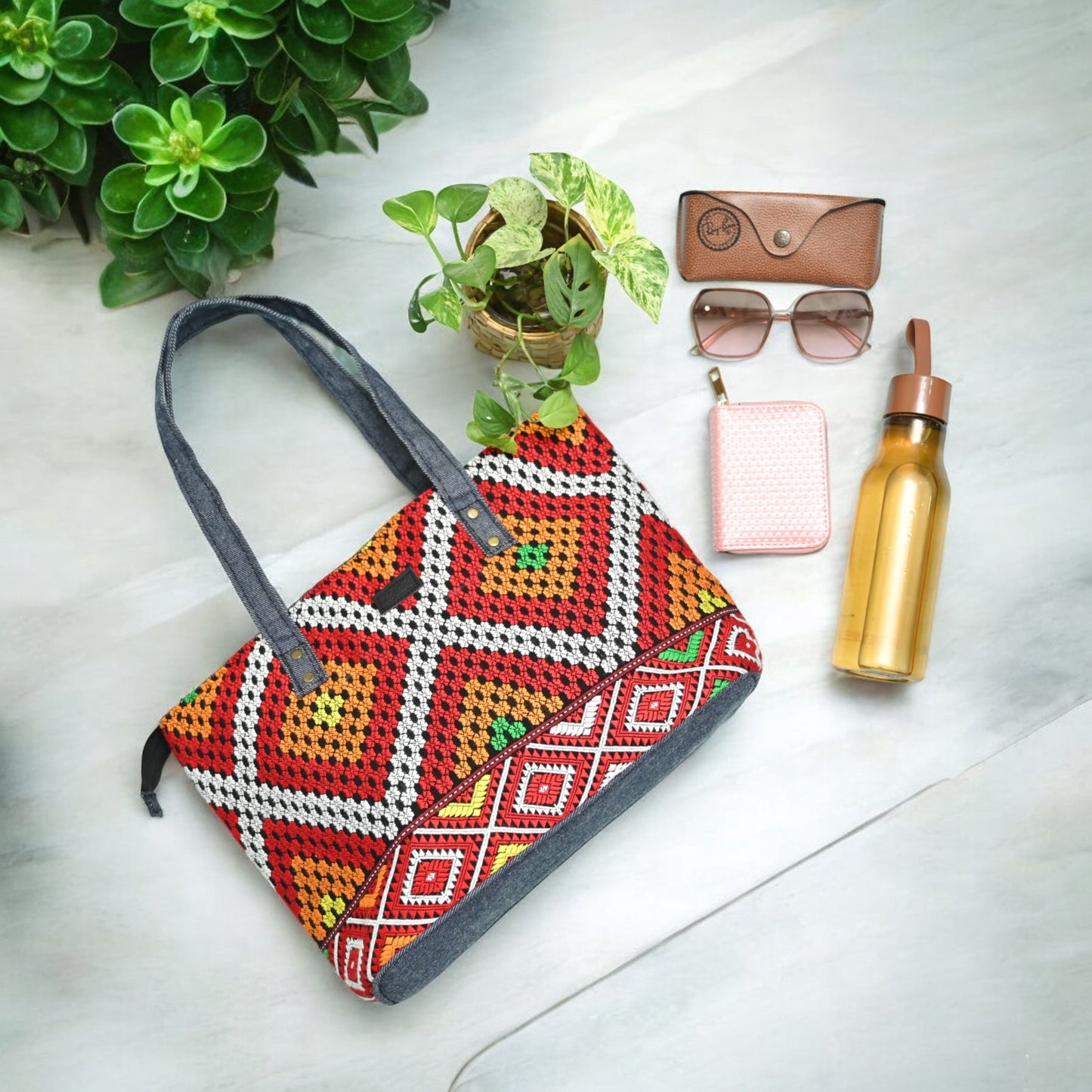 Colorful Heritage Tote (black)