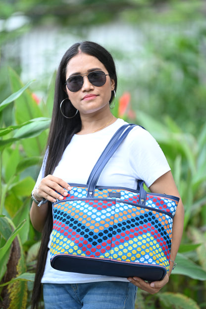 Colorful Oasis Tote (Blue 2)