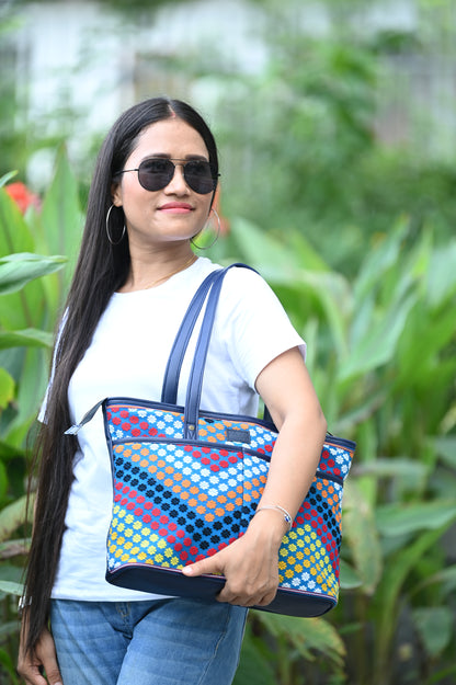 Colorful Oasis Tote (Blue 2)