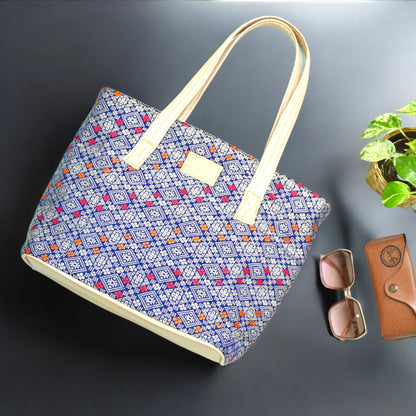 Floral Blue Regular Tote