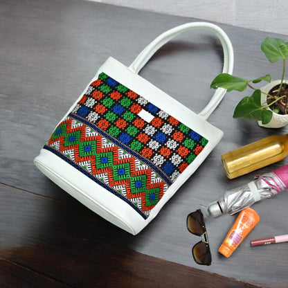 Colorful Chic Tote (White)