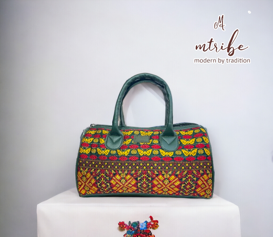 "Colorful Wings  Mini Duffle" handbag