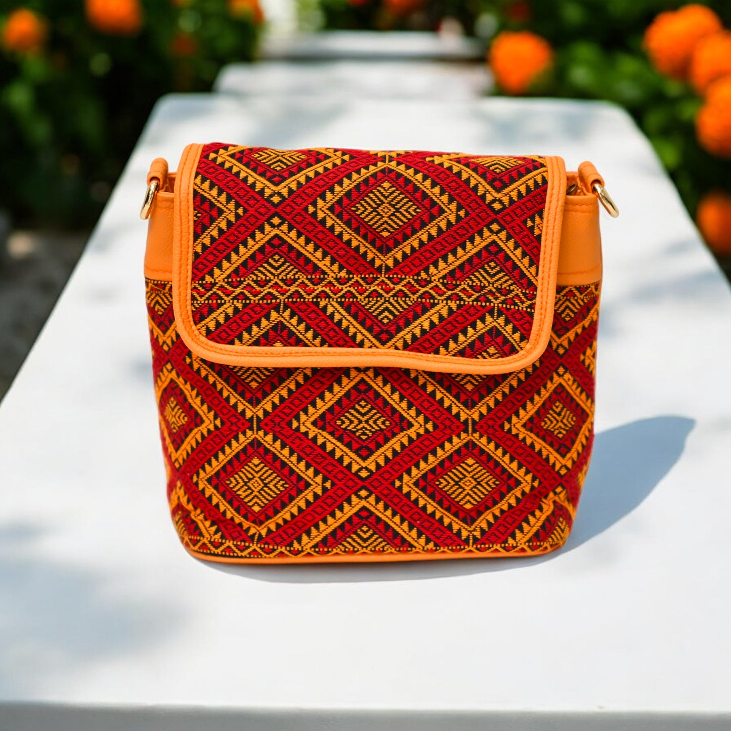 Marvel Sling Bag (Orange geometric)