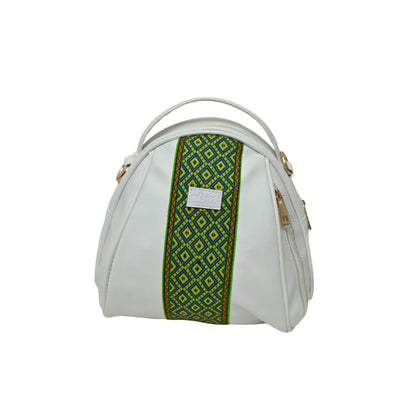 Modacraft Crossbody Sling (white & green)