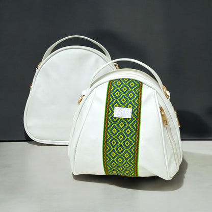 Modacraft Crossbody Sling (white & green)