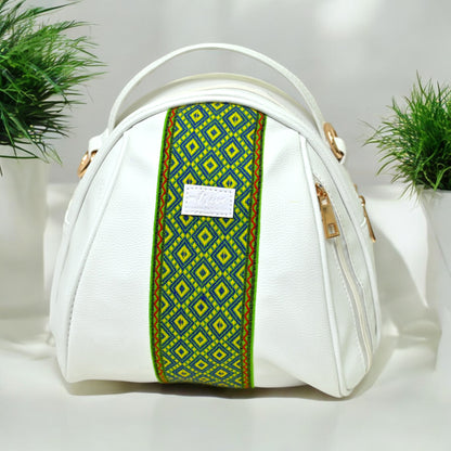 Modacraft Crossbody Sling (white & green)