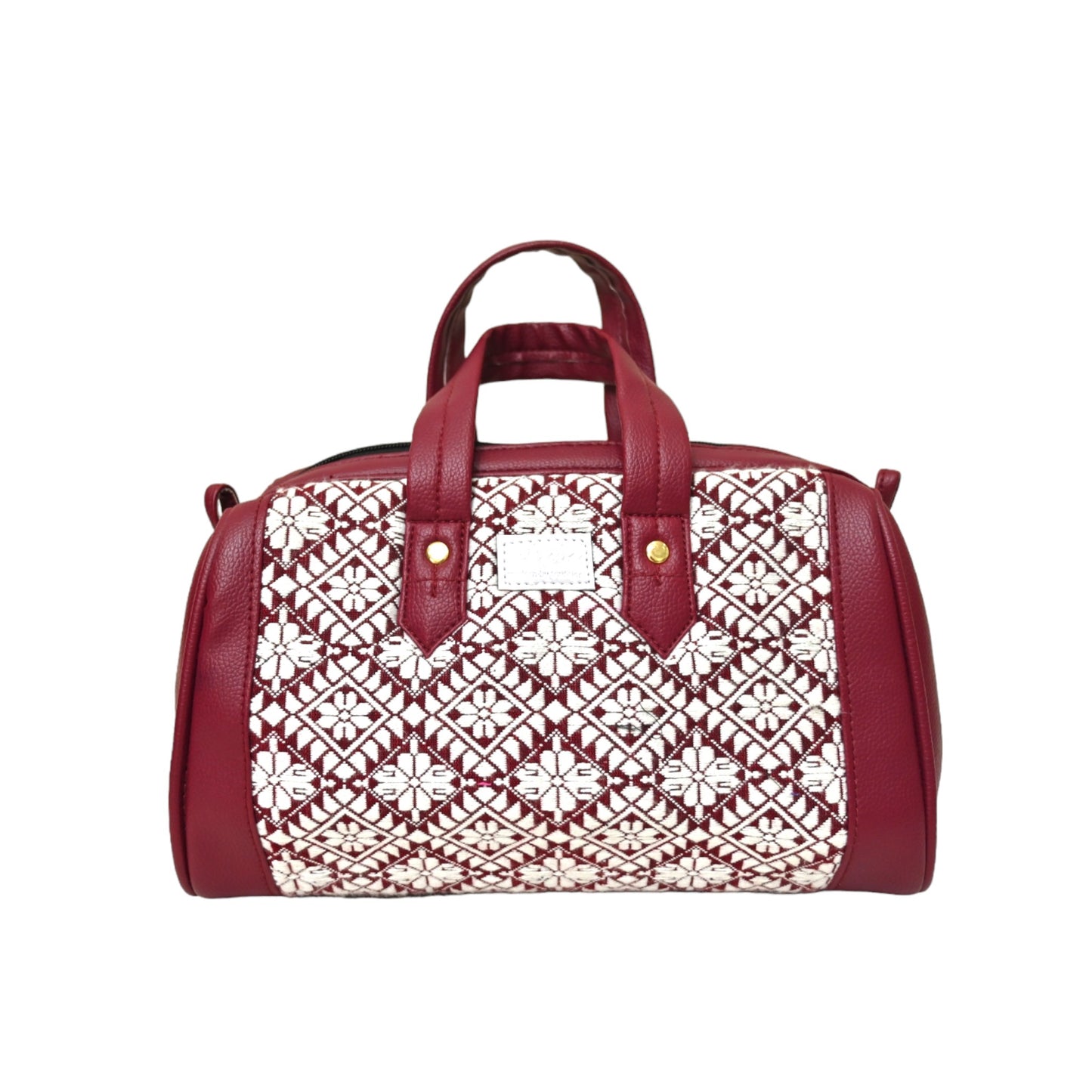 Premium Maroon & white motif Duffle