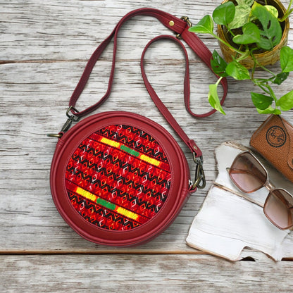 Round Sling bag (Maroon)