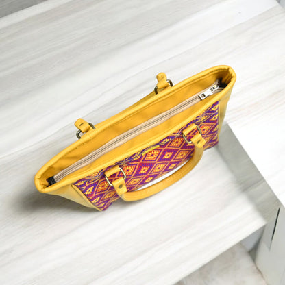 Vibrant Elegance Tote (Mustard Yellow)