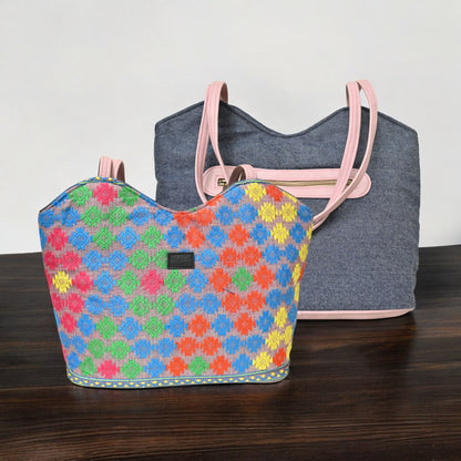 Vibrant Weave Tote